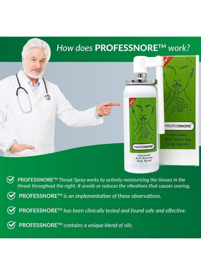 professnore Snore Relief Anti Snore Oral Spray, Snoring Reducing AID,1.69fl. oz (50ml) - Image 4